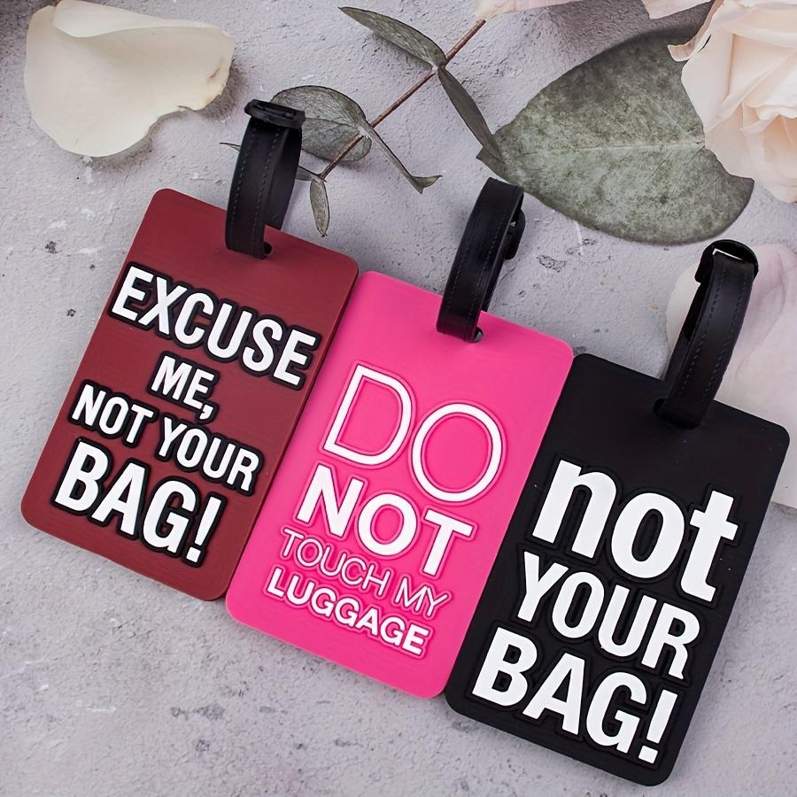 TEMU 3pcs Mixed Letter Luggage Tag "/do Not/not Your Bag" Travel Boarding Pass, Luggage Information Identification Card For Checked Suitcase, Travel Essential Honeymoon Travel Luggage Accessories