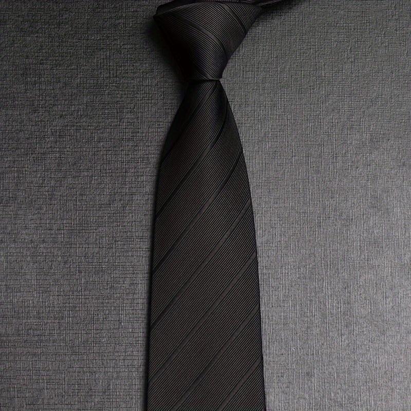 TEMU 8 cm 1200 Nadeln Schwarz Grau Diagonal Gestreiftes Hemd für Herren Anzug Zubehör Hochwertiges Business Herrenhemd für Arbeit Hochzeit Formelle Anlässe Gut zum Verbinden Beste Geschenke