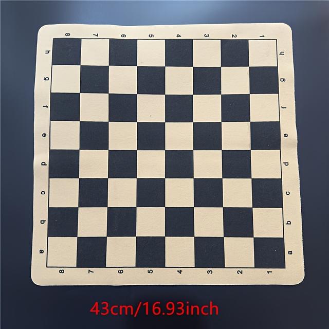 TEMU The Chessboard Measures 34cm/13.39inch And 43cm/16.93inch, Featuring A Foldable Design For Chess Or Checkers, Making It A Portable Individual Game Board