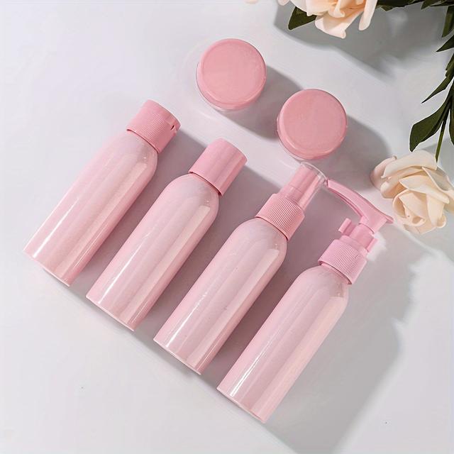 TEMU مجموعة من 6 قطع من زجاجات توزيع مستحضرات التجميل وعلب التوزيع، مجموعة زجاجات توزيع مستحضرات التجميل للسفر