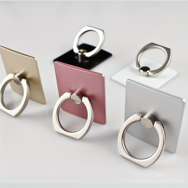TEMU 5pcs Mobile Phone Bracket Lazy Brackets To Storage Rotating Finger Ring Protective Phone Finger Ring Mixed Random Colors
