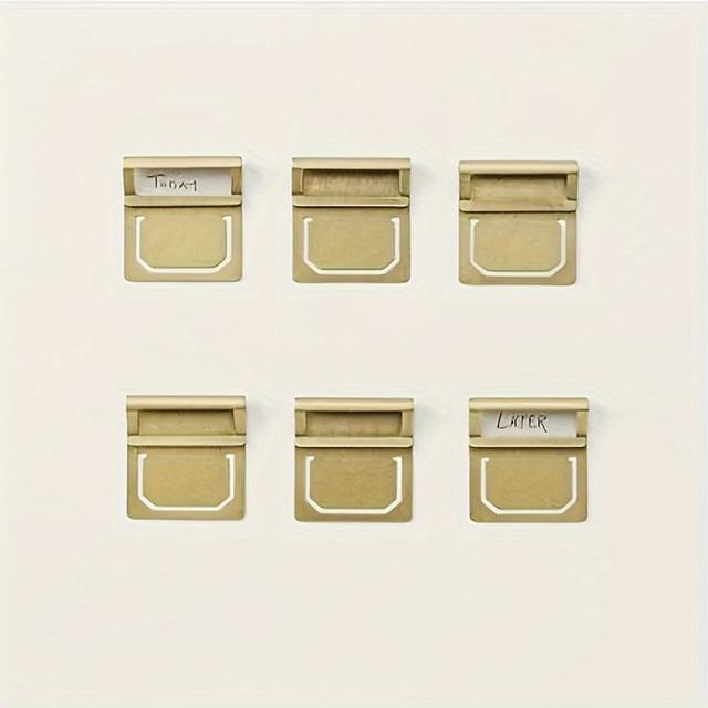 TEMU 6pcs Retro Bookmark Index File Clips | Vintage Stationery, , For Midori Notebook Planner Additions, Office & School Supplies