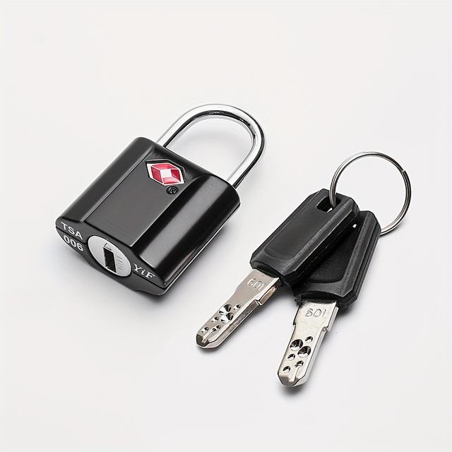 TEMU 1pc Tsa Customs Lock Suitable For Bags And Luggage Mini Small Hanging Lock Key Customs Lock Password Lock