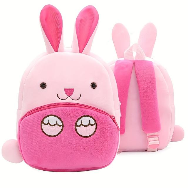 TEMU 1pc Cute Toddler Backpack Toddler Bag Plush Animal Cartoon Mini Travel Bag For Baby Girl Boy 2-6 Years