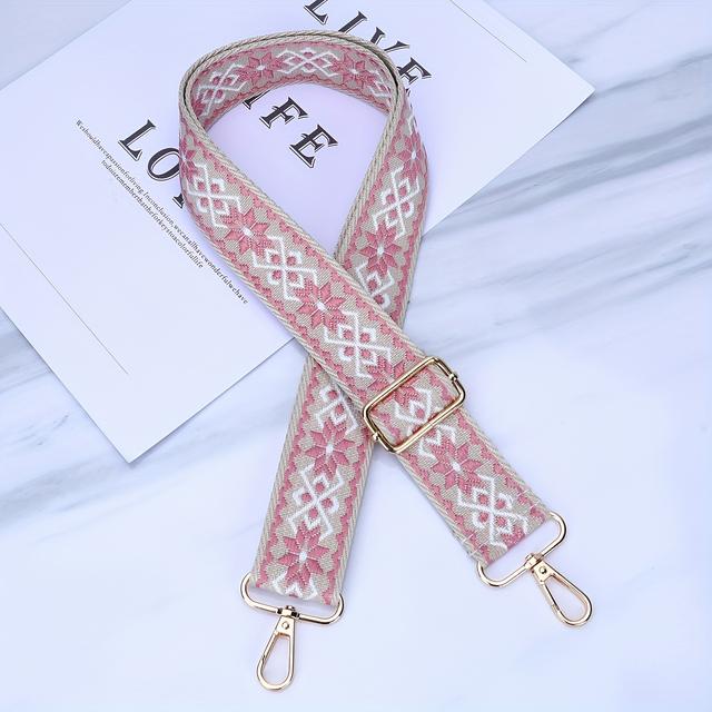 TEMU 70cm-125cm Taschenverlängerung, Taschenriemen, verstellbar, abnehmbar, strapazierfähig, Ersatz, modische Taschenpartie, Webing, bestickt für Damen