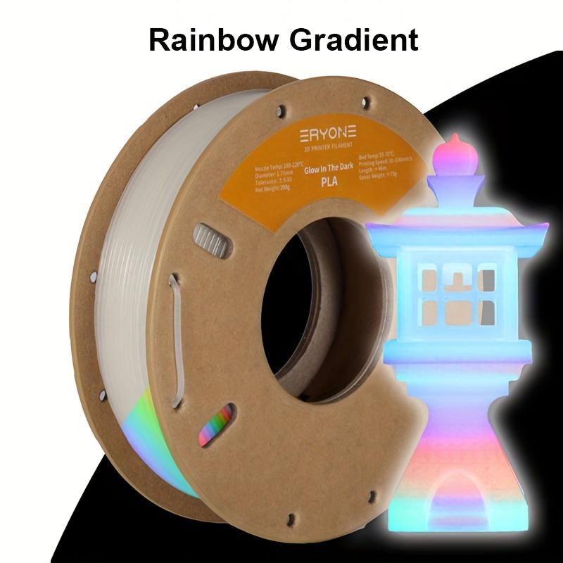 TEMU Eryone Pla -the-dark 3d Printer Filament, 1.75mm 3d Printing Material, 200g Spool, Dimensional Accuracy +/- 0.03mm, Fits Most Fdm Printers
