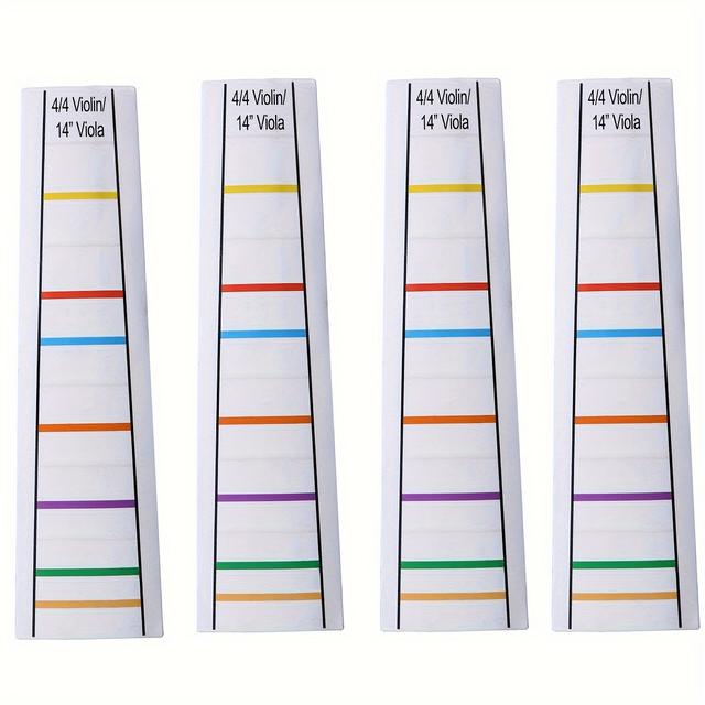 TEMU 바이올린 연습 초보자를 위한 투명한 바이올린 손가락 안내자 4개 세트