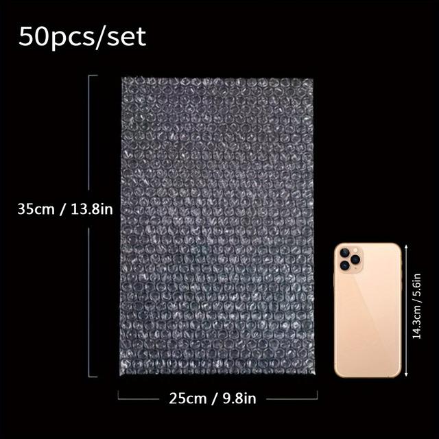 TEMU 50 unidades 25X35Cm Bolsa de Transparente a Prueba de Golpes Gruesa Anti-Colisión Protección contra Caídas Bolsa de Envío Rápido con de Película de de Espuma para Envío Seguro