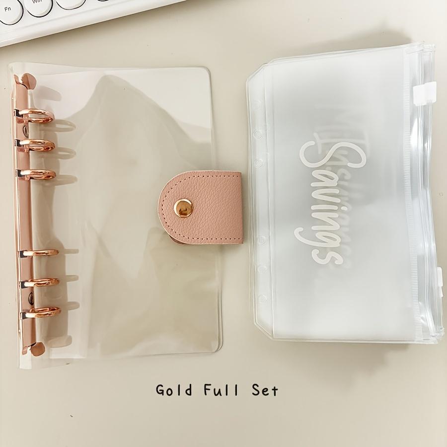 TEMU 1 Set A6 Binder Budget Book, 12pcs Letter Bags, Cash/ticket/bill Cards Organizer, Zipper , Management Planner