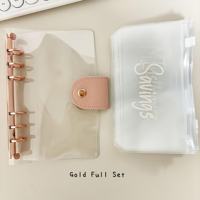 TEMU 1 Set A6 Binder Budget Book, 12pcs Letter Bags, Cash/ticket/bill Cards Organizer, Zipper , Management Planner