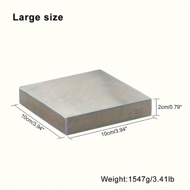 TEMU The Hobbyworker 사각 舞台석, 강철 베이스 플레이트, 금색 및 은색 주얼리 장비 가공 공구