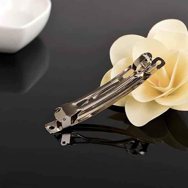 TEMU 10pcs French Spring Hair Clips Base Blank Automatic Barrette Handmade Bow Hairpin Jewelry Making Supplies Wholesale