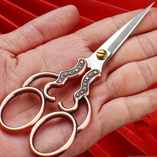 TEMU Stainless Steel Vintage Small Scissors, Scissors, Embroidery Scissors, Vintage Pointed Tip Scissors, Dragon And Phoenix Alloy Scissors, Handcrafted Scissors