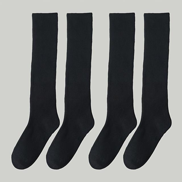 TEMU /3 Pairs/5 Pairs Of Comfortable And Breathable Mid-calf Socks With A Soft, Sweat-permeable Design Suitable For Business Use In All