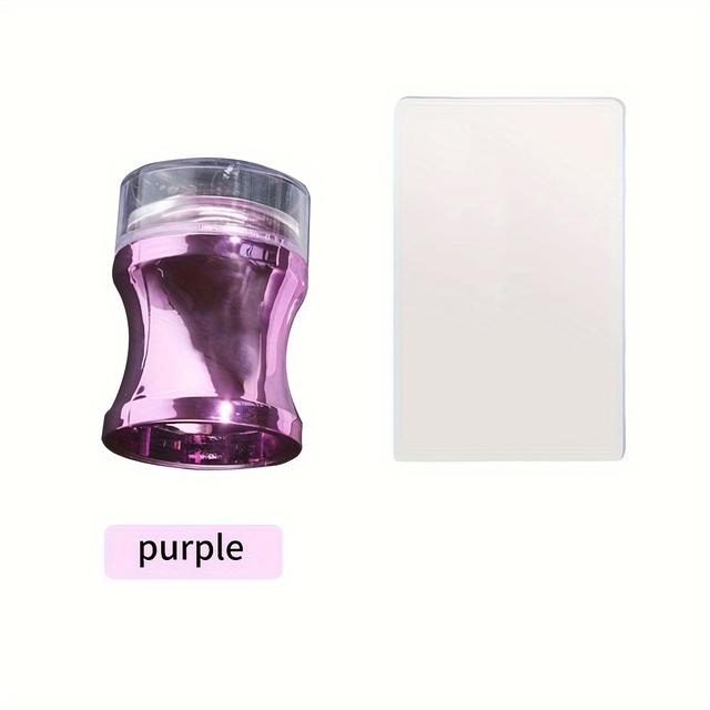 TEMU طابع فن الأظافر، مجموعة طابع ناعم شفاف ومكشطة لأعمال الطباعة على الأظافر بنفسك وأدوات الطباعة