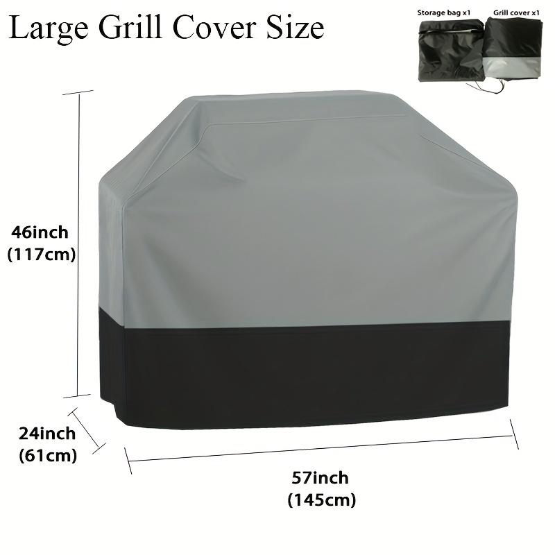 TEMU 1pc Dual-tone Oxford Grill Cover, Sun And Wind Resistant Tear-resistant, Durable Bbq Protector