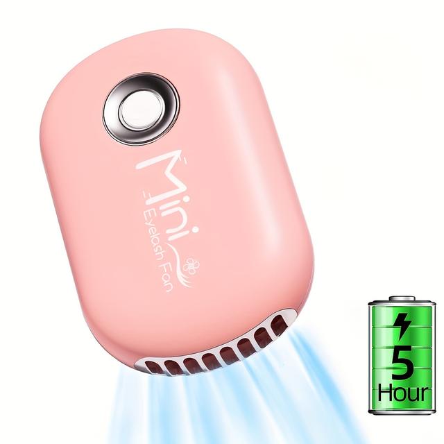 TEMU Mini Lash Fan For Eyelash Extension Portable Fan Dryer Handheld Rechargeable Type With 3 Adjustable Speed - Eyes Makeup Sets For Mother