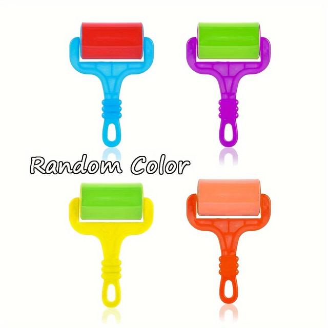 TEMU 1pc Plastic Random Color Rubber Roller, Rhinestone Painting Tool, Reinforced Plastic Roller, Stitch -winter, New Year