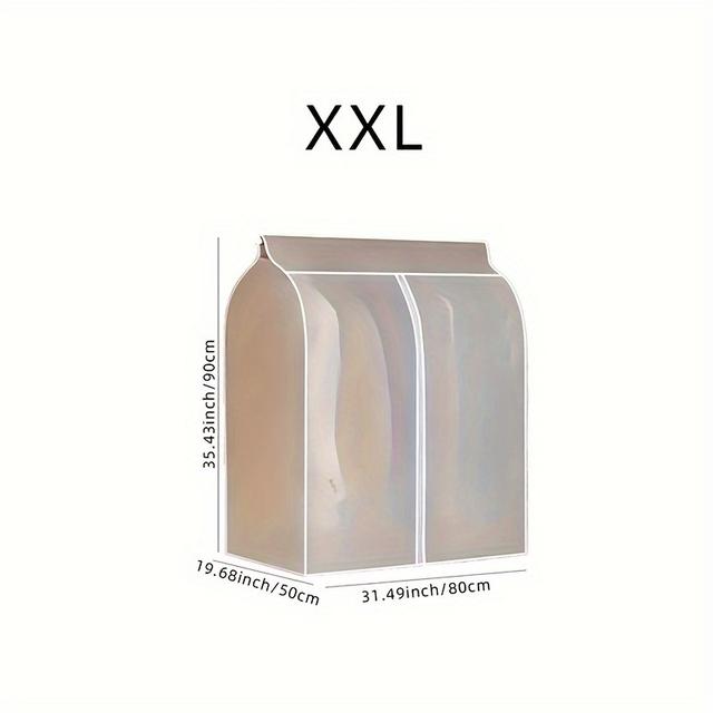 TEMU Transparent Clothes Dustproof Bag, Foldable Wardrobe Clothes Protective Cover, Hanging Dress Coat Storage Bag