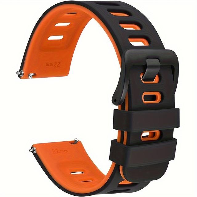 TEMU 22mm 20mm Silicone Band For Galaxy Watch 6/5/4, For Huawei Watch 4/3/ -2 Pro, Soft Breathable Strap For Gtr 4/gts 4