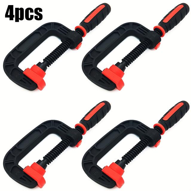 TEMU 4pcs 7 Inch Bar Clamp Set, 4pcs Steel F Clamp , Load , For Woodworking, Metalworking, Diy