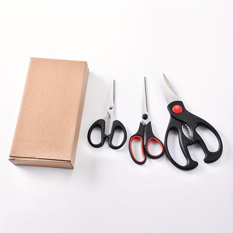 TEMU Kitchen Multi-functional Scissors Set Of Three, Stainless Steel, , Food Contact Safe, With Shears