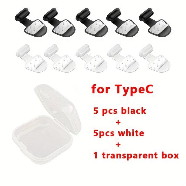 TEMU 10pcs Mobile Phone Dust Plug Mobile Phone Charging Port Dust Cap Sticker Model Anti-loss Dust Plug Suitable For /typec