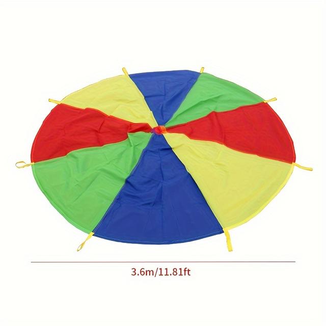 TEMU Ein 2-Meter, 3-Meter- und 3,6-Meter-Rainbow-Schirm für sensorisches Spaß-Sportveranstaltungen, Teambuilding-Requisiten und körperliche Trainingsausrüstung im Freien.