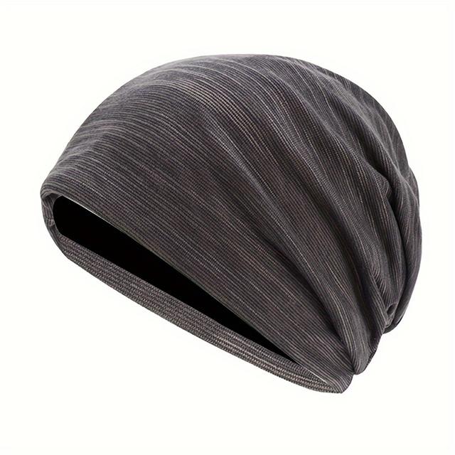 TEMU Elastic Lightweight Slouchy Beanie Hat & Sleeping Cap - Soft Skull Cap For , 3 Colors (black/dark Grey/brown), Hand Washable Unisex Winter Headwear, Comfortable Clothing