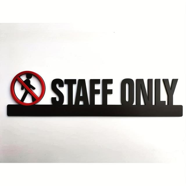 TEMU Acrylic Hollow-out Sign Identification Sign For Employee Use, No Pets Allowed, No Smoking, No Photography
