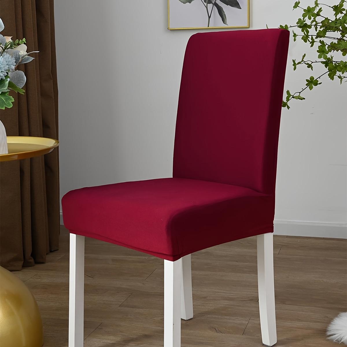 TEMU 1pc Brushed Elastic Solid Color Chair Cover Size M, Bar Chair Cover, Suitable For Different Models Of Tables And Chairs In Living Room And Dining Room (150 Gsm)