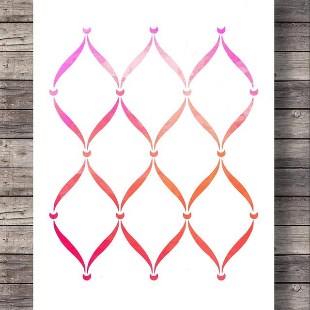 TEMU Plantilla de pared grande reutilizable para (12X14 pulgadas) para pintar en pared, muebles, piso, estuches de tela