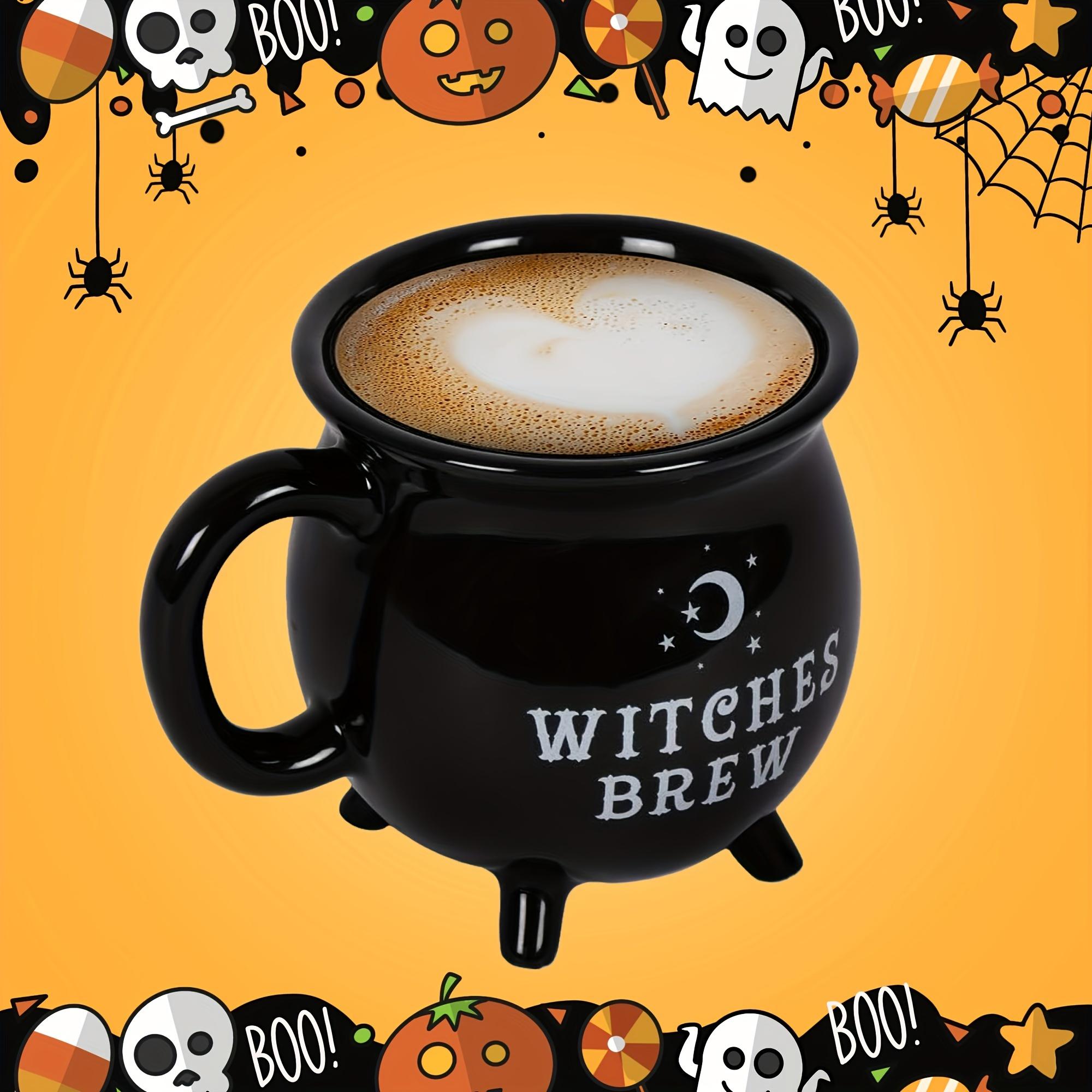 TEMU 1pc Halloween Cauldron Coffee Mug Coffee Cups 12 Oz Mug Witchy Gifts Decor Halloween Mug Novelty Tabletop Drinkware