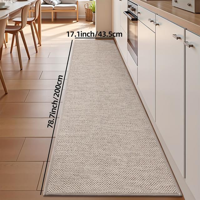 TEMU Köksmatta och matta, halkfri och tvättbar, vävd köksmatta för golv, kökslöpare, köksmatta för kök, framför diskho, tvättstuga, hall, heminredning, juldekoration, julklapp