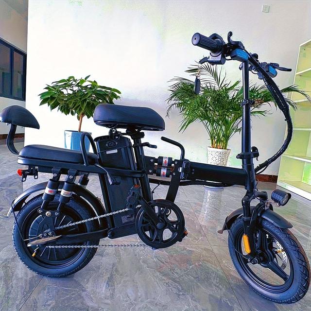 TEMU 500w Tire Folding E-bike For Adults - 48v Lithium Battery, 20 Mph, Front Basket & Disc Brakes, Design, No , Commuter Bike, Quality Components