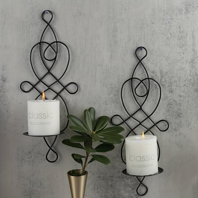 TEMU Exquisite Wrought Iron Wall Mount Rack, Available In Golden, White, , Symbolizing Strength And , Suitable For Home, Weddings, Birthdays, Traditional Decorations, , Holiday Decorations, Durable