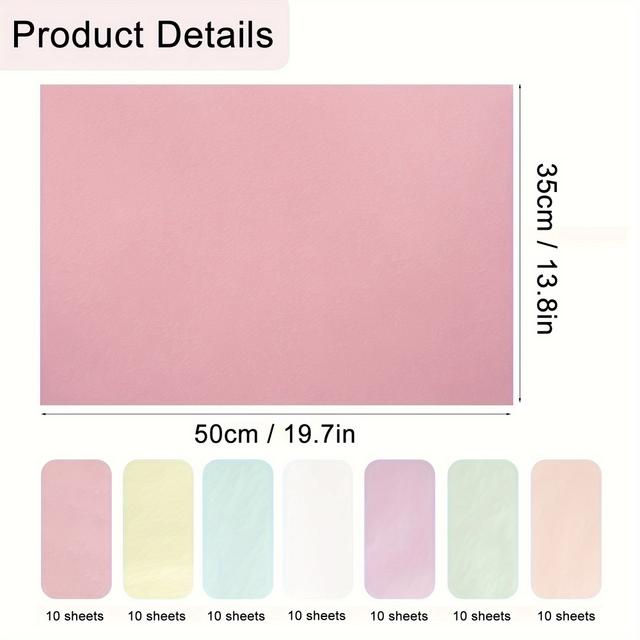 TEMU Papel de seda para bolsas de regalo, 70/35 hojas de metálicos, papel de seda pastel surtido para empaquetado de manualidades, papel de seda para , , baby shower, 20 x 14 pulgadas
