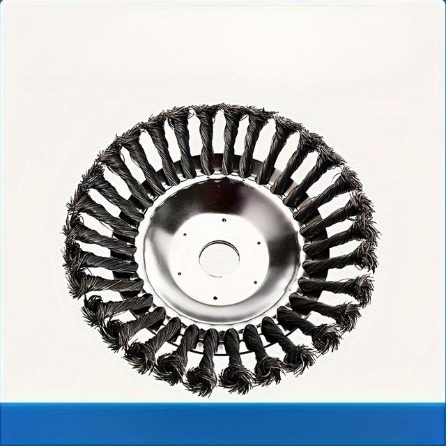 TEMU Set Of 5 Heavy-duty Wire Brush Wheels, Suitable For Lawn Weeding And Cleaning - Manual, No Electricity Required.