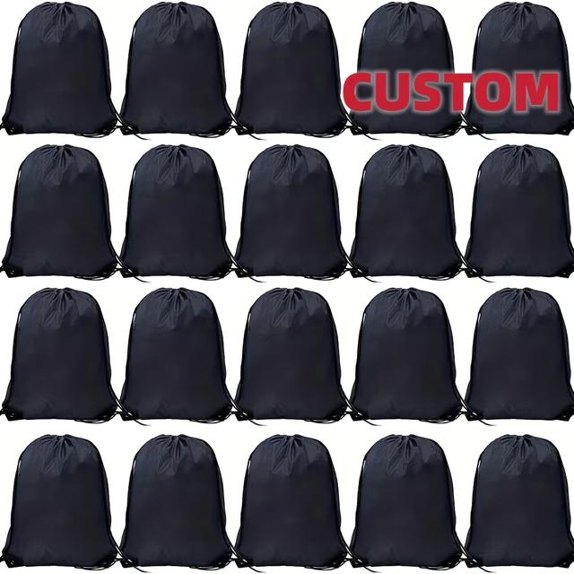 TEMU Customizable Double Drawstring Backpack Sports Backpack, Reusable Small Gift Bag With Handle, Suitable For Party Gifts, Birthday And Retail Supplies, Handicrafts.