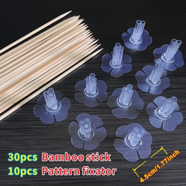 TEMU 40pcs Flower Making Kit With Adhesive Sheets & Bamboo Skewers - Diy Craft For, Wedding, Party Decorations - Create Gift Bouquets With Photos, Candies, Figures - Easy Assembly ( & S)