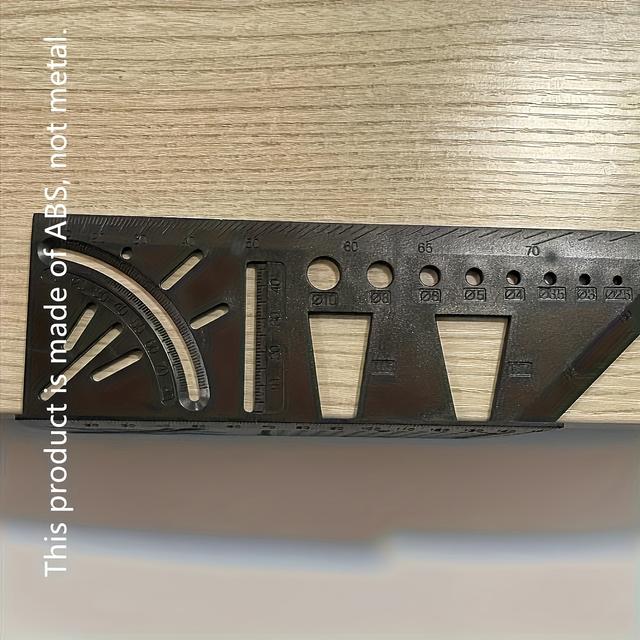 TEMU A Multifunctional Angle Measuring Tool Featuring 45° And 90° Indicators - Perfect For Carpentry And Sketching, Made From Sturdy Abs Material
