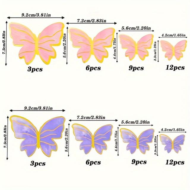 TEMU 60pcs Cake Toppers, Elegant Purple & Decorations For Birthday, Wedding & Parties, Diy Baking Accessories, Cupcake & Dessert Embellishments, Age 14+