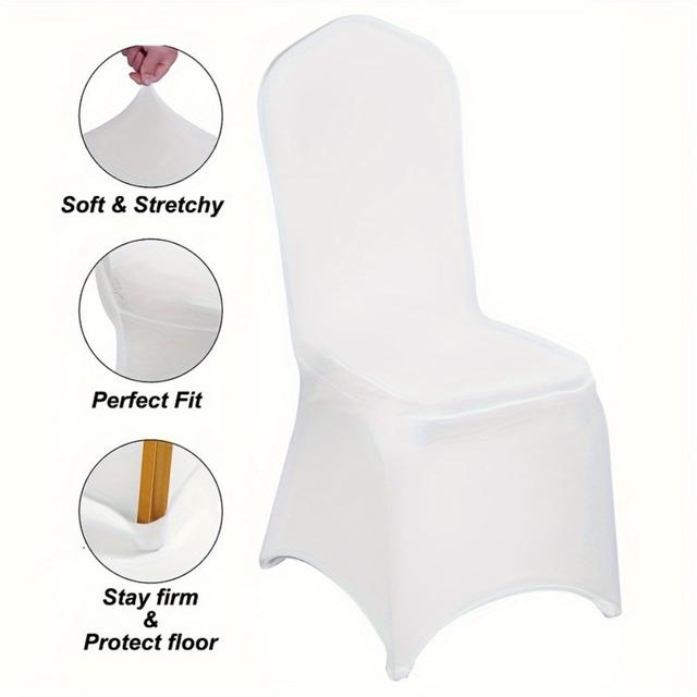 TEMU Of 10 Stretchy Chair Covers For Dining Chairs, Suitable For Hotels, Dining Rooms, Offices, Weddings, Banquets, And Home Decoration