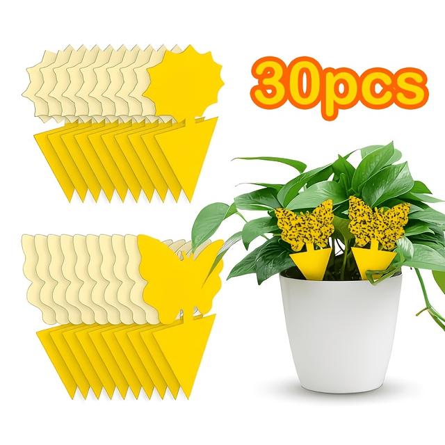 TEMU Fruit Fly Traps Traps Yellow Sticky Bug Traps And Odorless For Indoor Outdoor Use Protect Pest