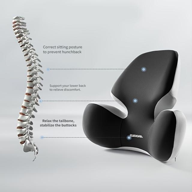 TEMU Car Lumbar Pillow, A Comfortable Support Cushion For The Lower Back, Suitable For Use In Car Driving And Indoor Seating, Unisex, Appropriate For