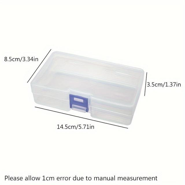 TEMU 5-pack Large Transparent Plastic Storage Boxes With Lids - Waterproof, Stackable Organizer Containers For Beads, Earrings, And Small Items - Durable Rectangular File Organizers