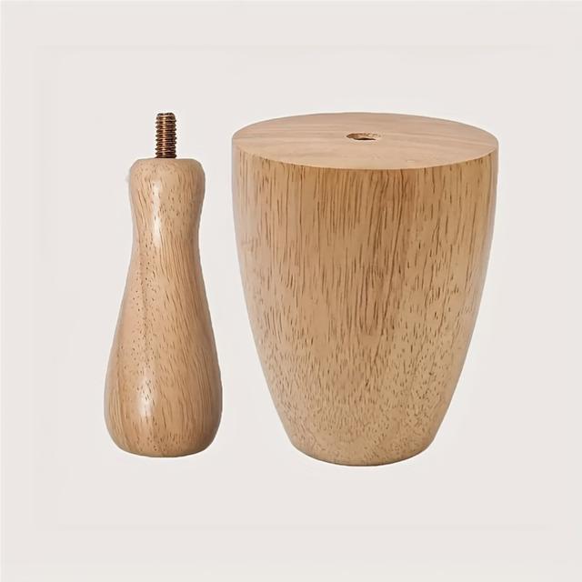 TEMU 1 Wooden Ceramic Mold Set With Detachable Handle - Diy Ceramic Cup, Mug, Vase Making Slip Press Mold. - Handmade Clay Shaping Tools. Wooden Hammer .3 Inches