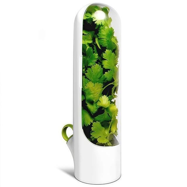 TEMU 1pc Of And Vegetable Freshness Cup Suitable For Mint, Parsley, And - Refrigerator Storage Box For High- Organization And Food Storage
