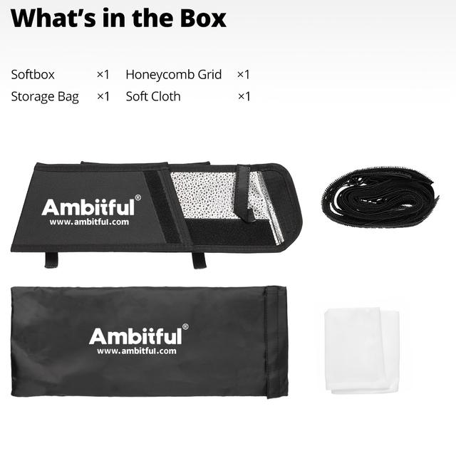 TEMU för ambitiösa LEDP60C Soft Light Diffuser Honeycomb Grid Softbox Designad för 10.6 Inches by 8.2 Inches (27X21 Cm) LED Videolampa (Endast Softbox, Lampa Ingår Ej)