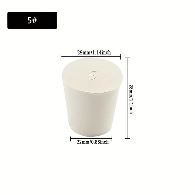 TEMU 5/10pcs Laboratory Rubber Bungs, Tapered Tube , -, Lab Push-in Sealing Plugs For , Uncharged